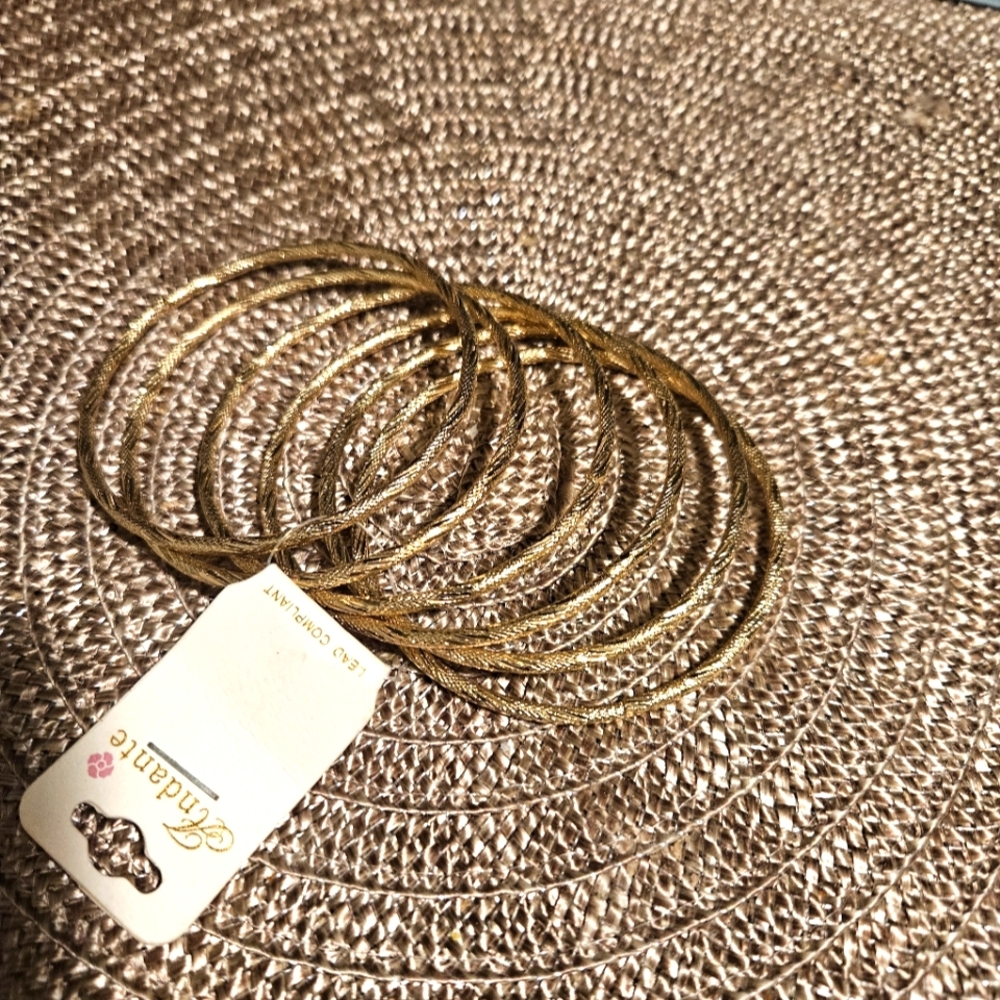 Andante 6 Gold Tone Bracelets